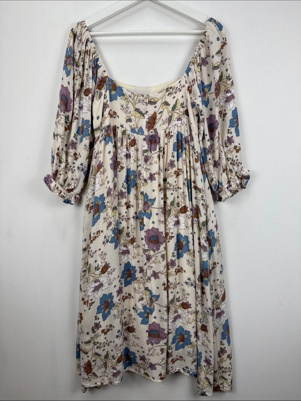 Hudson Gray Floral Boho Babydoll Mini Dress Size Small